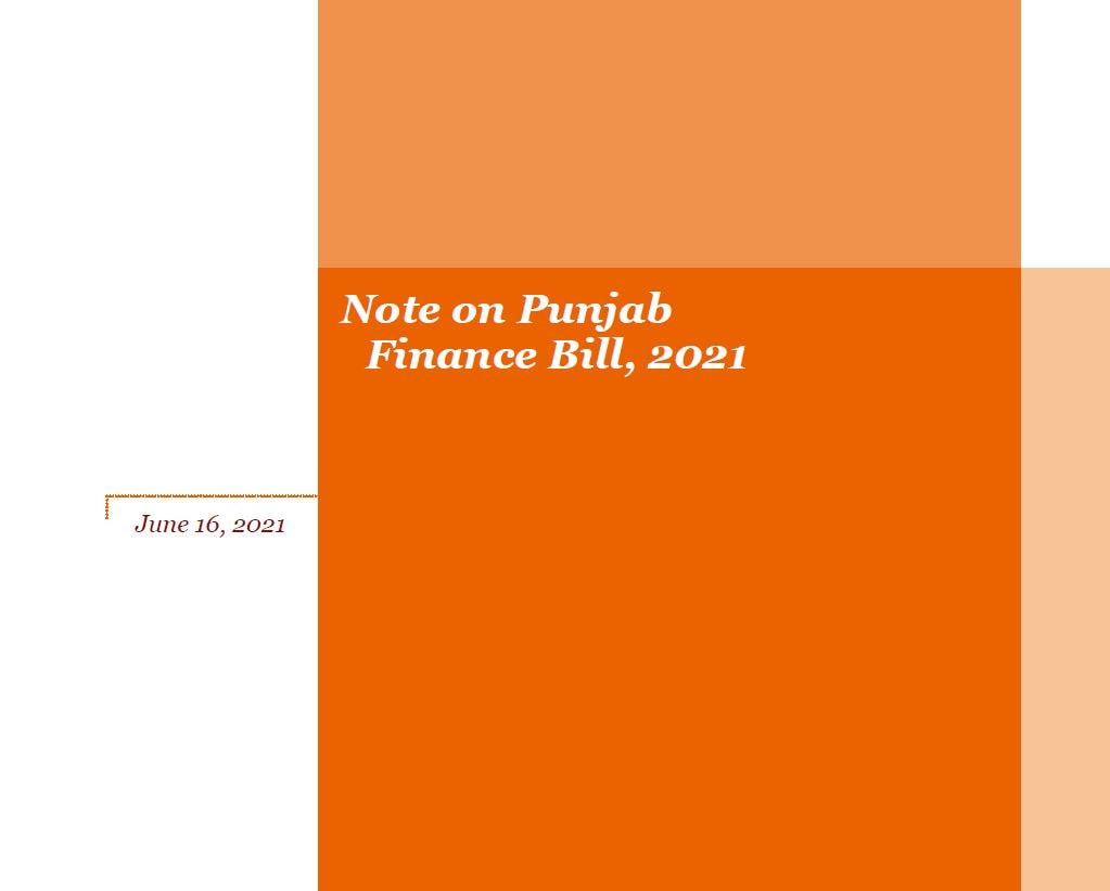 Note on Punjab Finance Bill, 2021